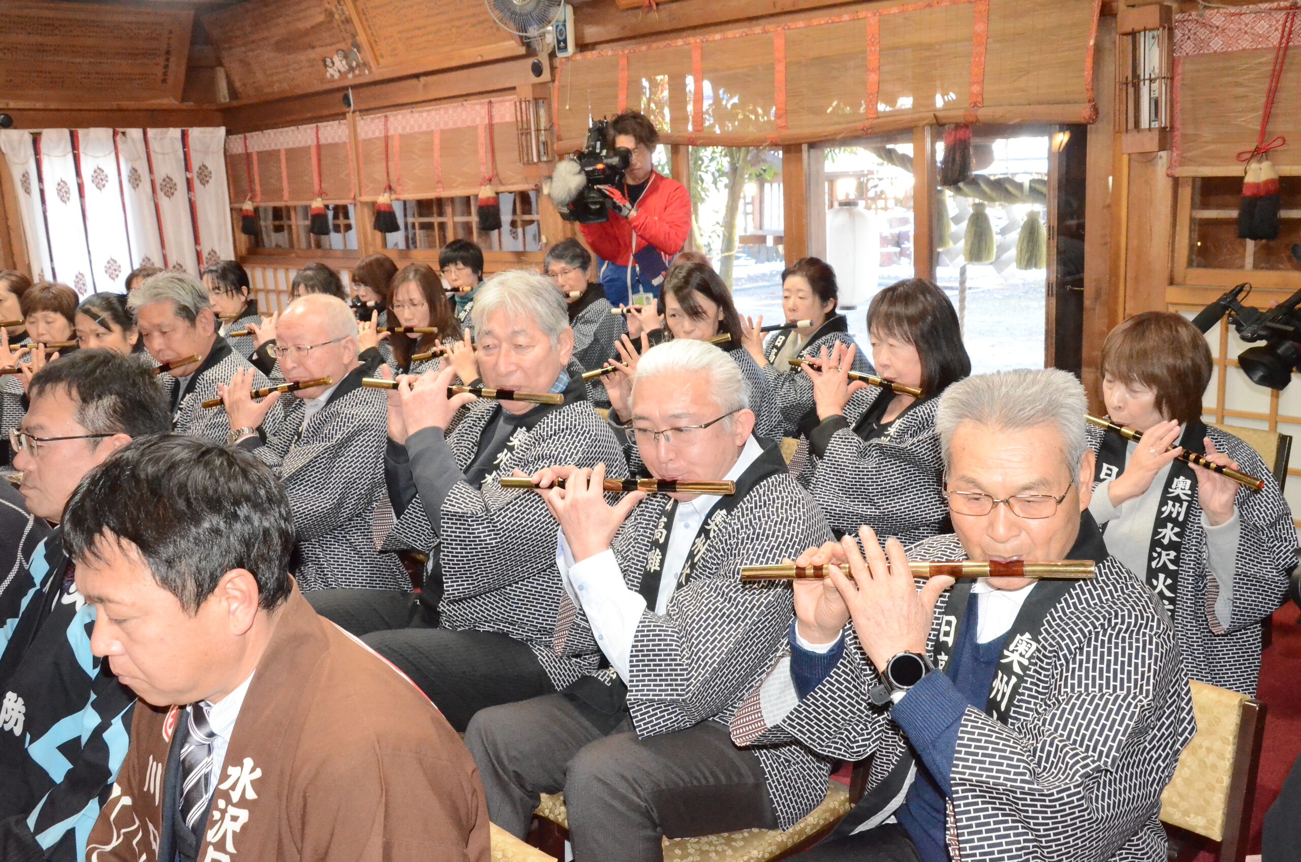 春呼ぶ笛の音色（水沢・日高火防祭に向け笛魂祭）