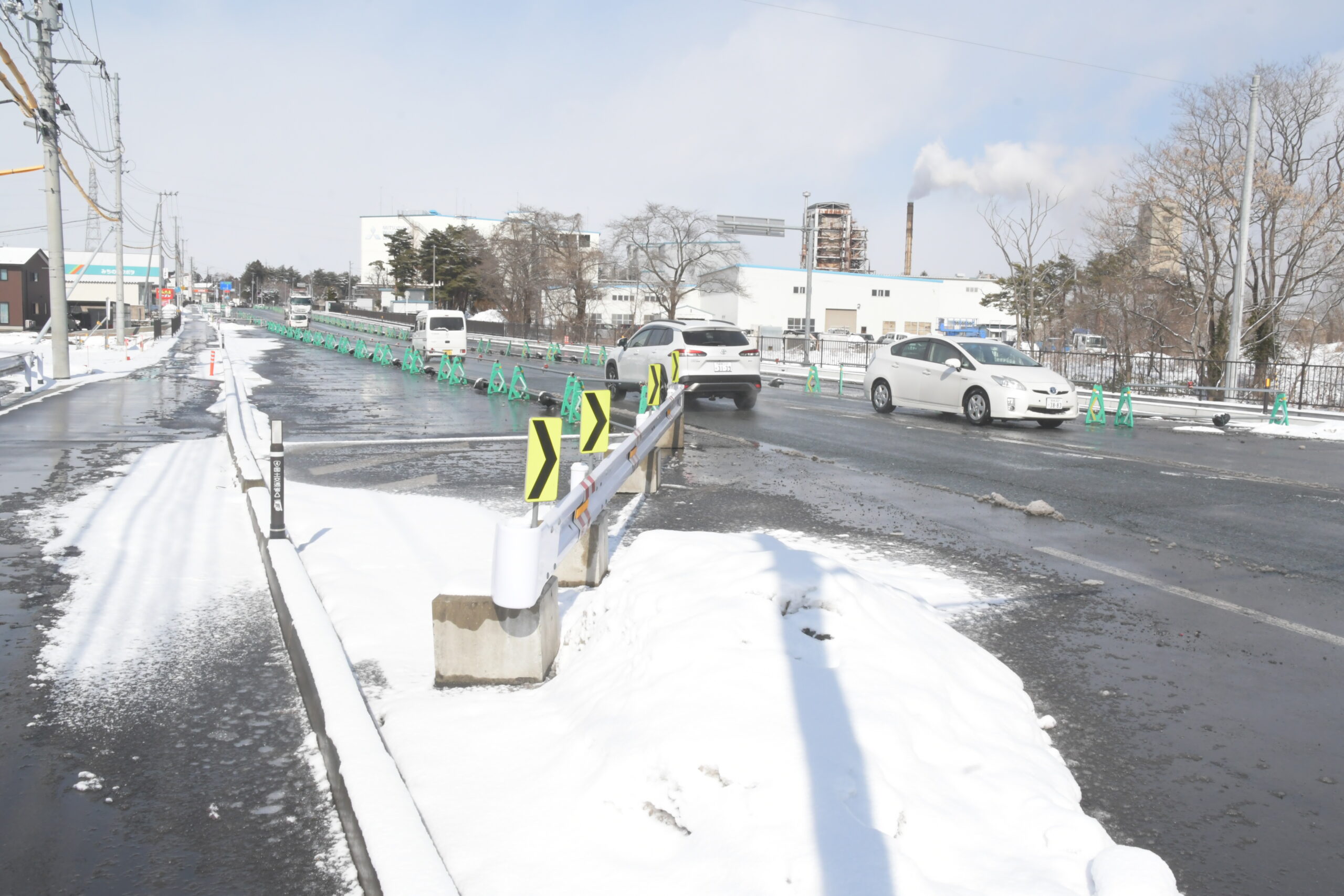 六原駅口（金ケ崎）ー北上市相去町の国道4号、新年度4車線化完了