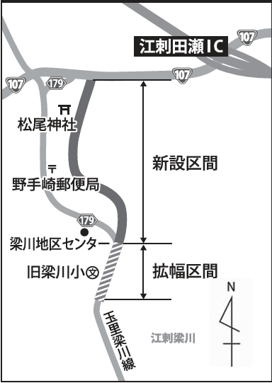 江刺梁川で県道バイパス整備（釜石道インターチェンジ・アクセス路）