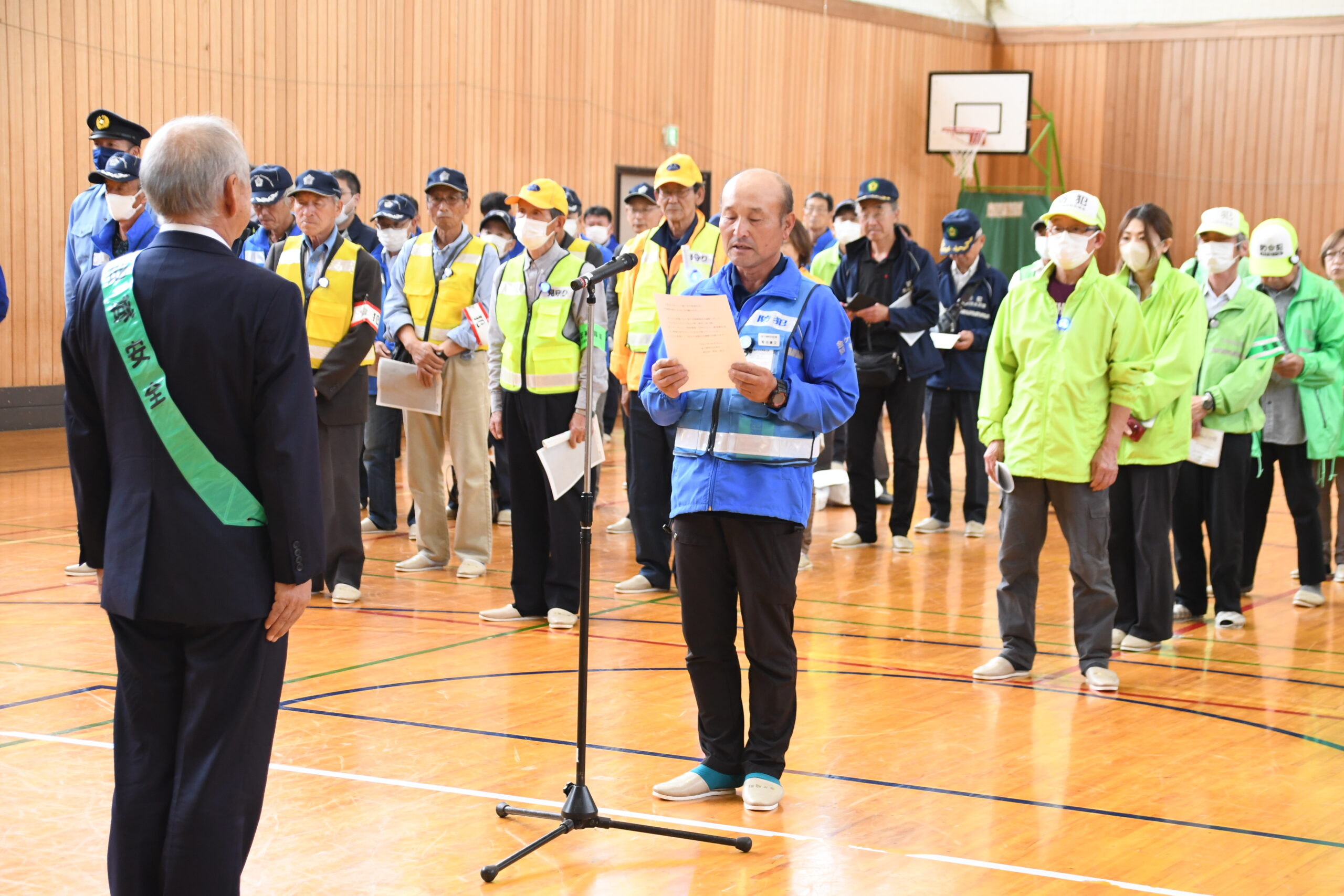 11日から全国地域安全運動  安全安心なまちへ一丸 出動式