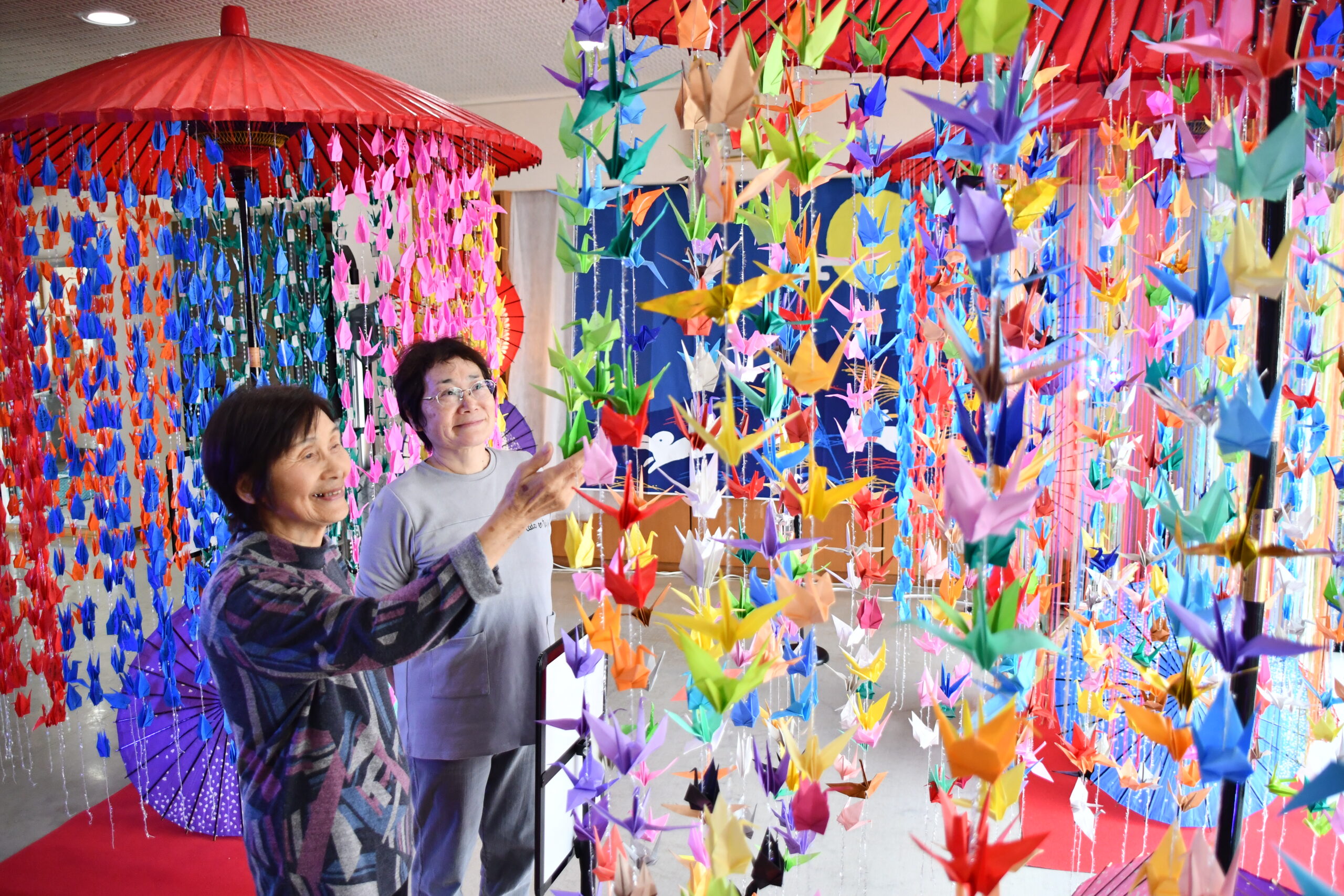 地域の絆　結ぶ折り鶴　願い託し5年目（水沢・常磐地区）