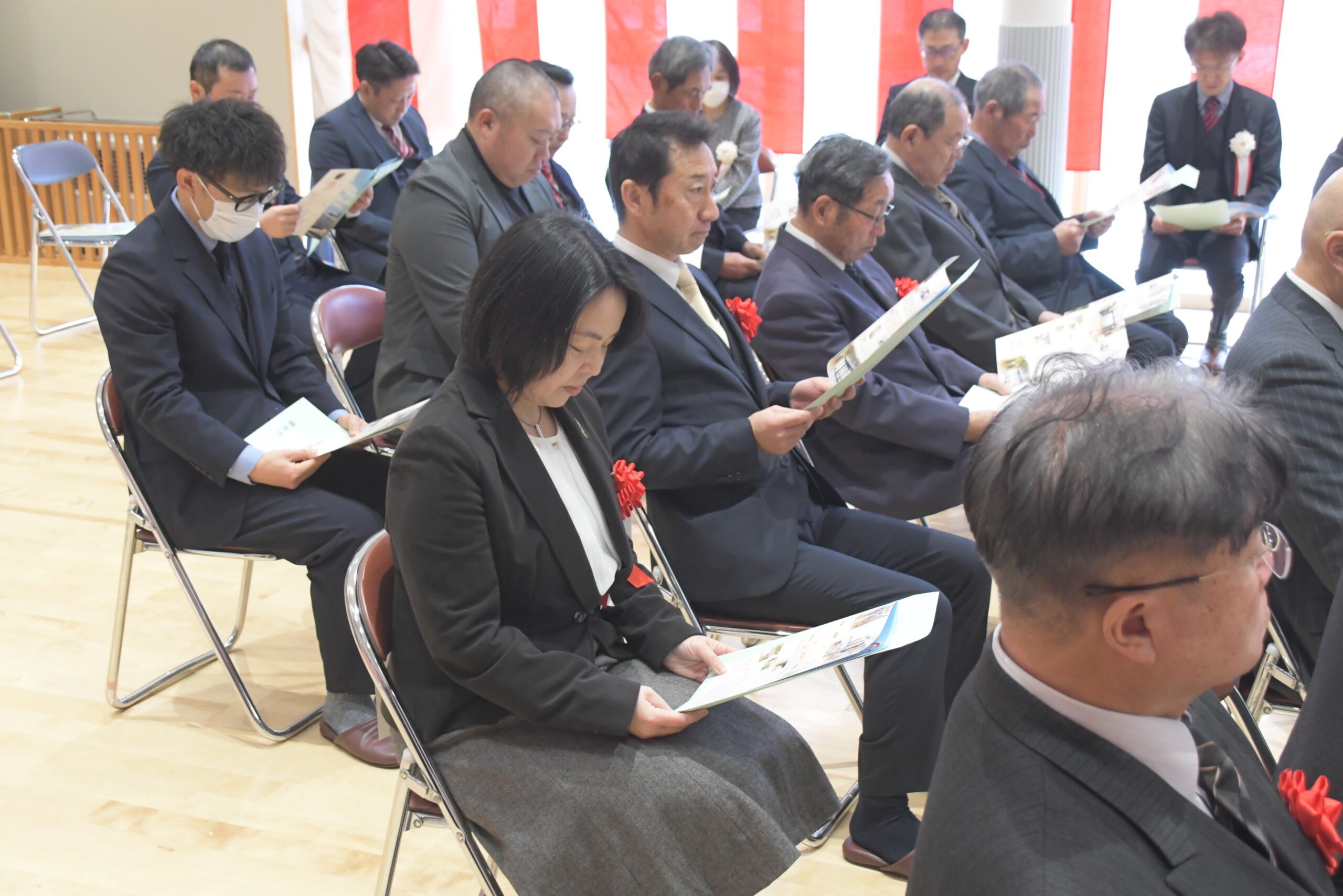 江刺ひがしこども園　全工事完了し晴れて落成、関係者集い式典