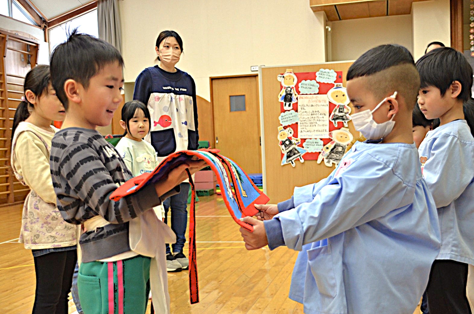 最後まで諦めないで！　「六幼鬼’ｓ」引継ぎ（金ケ崎・六原幼稚園と鬼剣舞保存会）