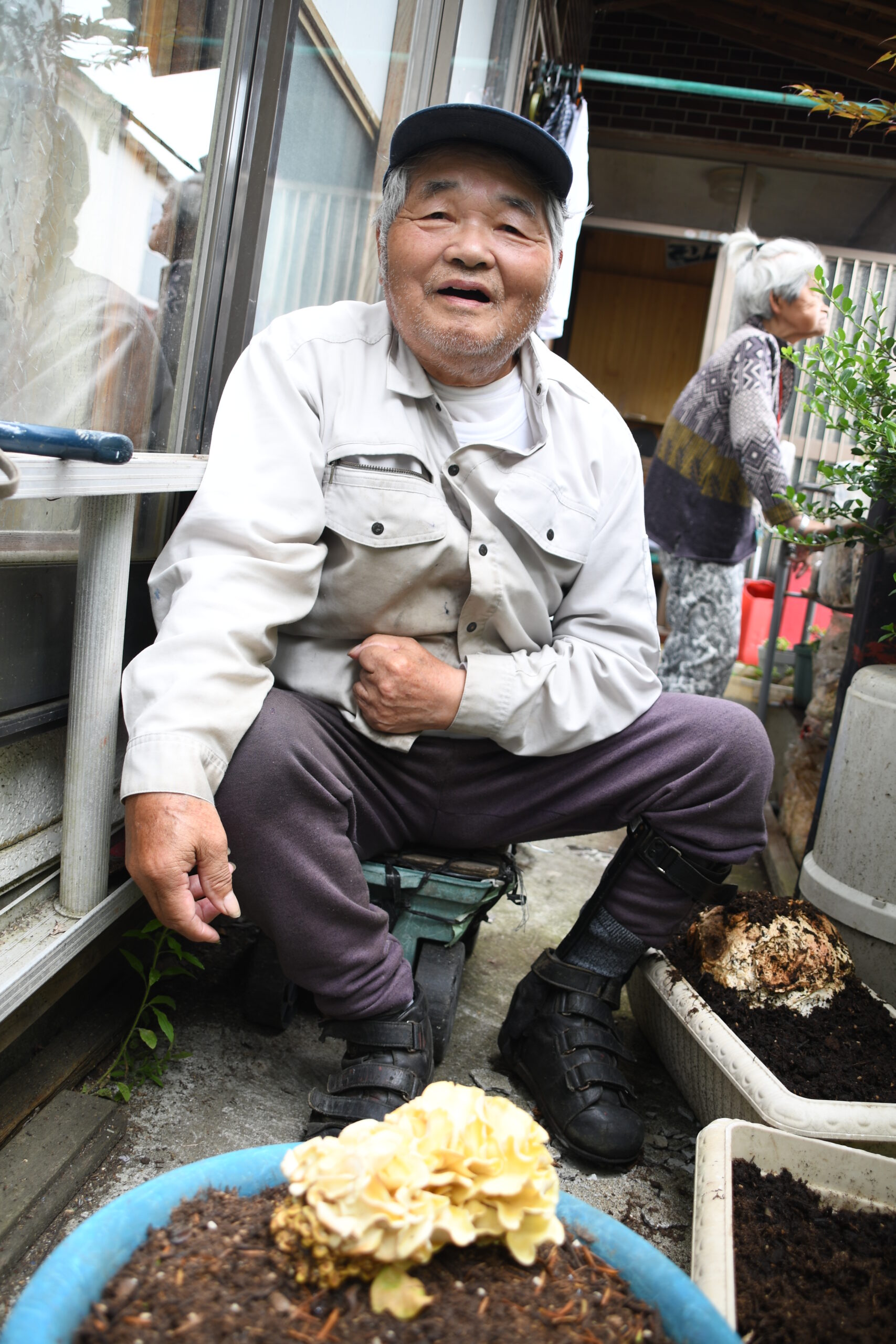 古着　“菌床”にリサイクル  金ケ崎町の嶌田誠さん  タモギダケ発生に成功