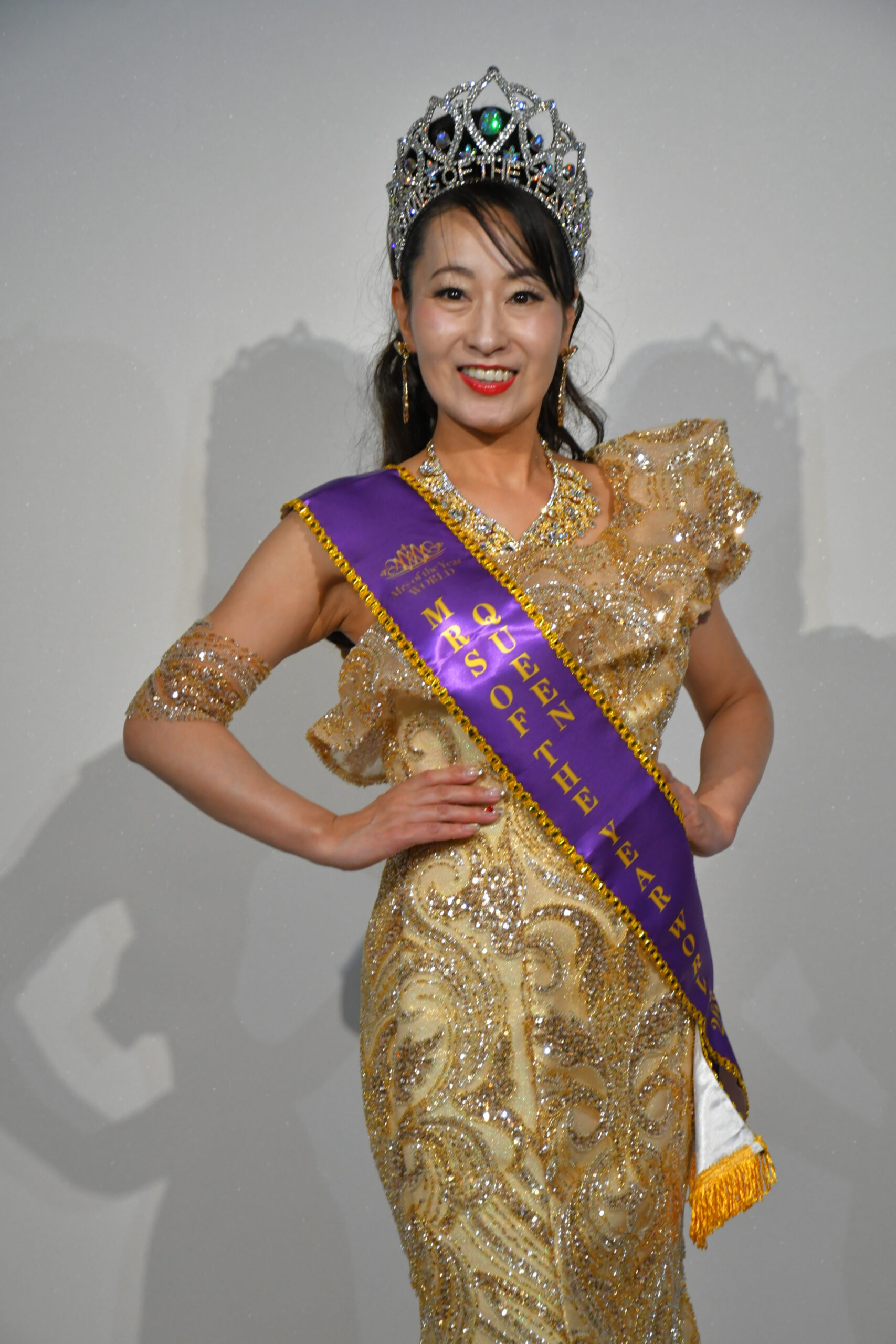 ミセス大会でクイーン賞、世界3位輝く（衣川池田西の佐々木久美さん）